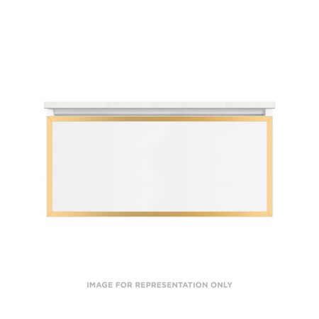 Robern Profiles, 36X15X21, Ful, S Wht, M Gld VP36H2D21F19N82