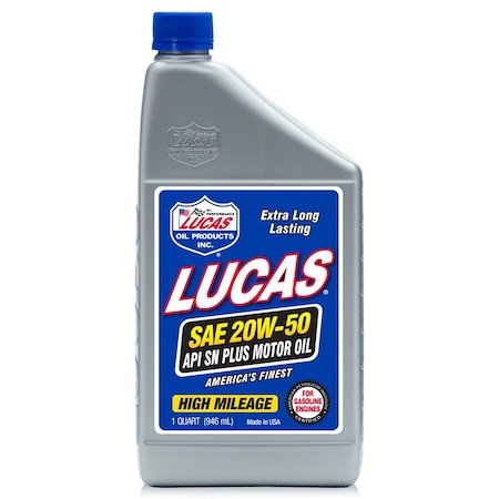 Lucas Oil Sae 20W-50 Plus Motor Oil, 1x1/55 gal 10259