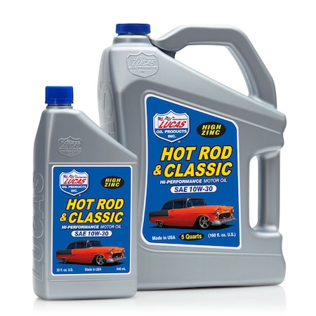 Lucas Oil Products Sae 10W-30 Hot Rod Oil, 3x1/5 qt. 10679