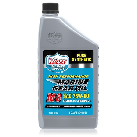 Lucas Oil Marine Gear Oil M8/1x1/5 gal Pail 10664