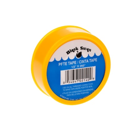 Black Swan PTFE Tape-Yellow-Gas Line-China1/2"X260" 02140