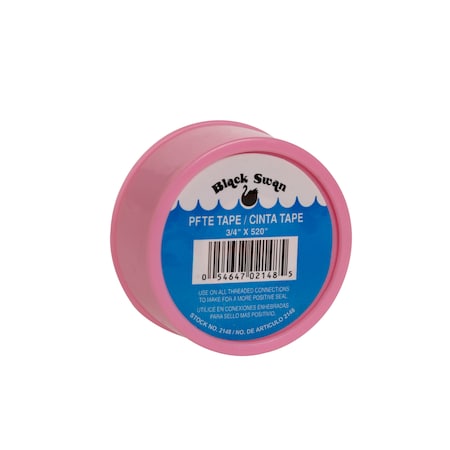 Black Swan PTFE Tape-Pink-Water Line-China3/4"X520" 02148