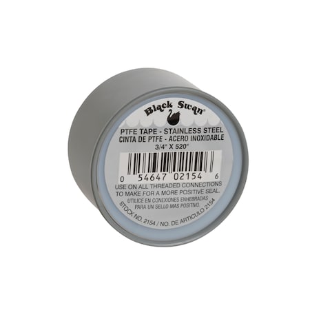 Black Swan PTFE Tape-Gray Stainls Stl-China 3/4X520 02154