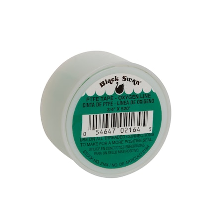 Black Swan PTFE Tape-Green Oxygen-U.S.A. 3/4"X520" 02164