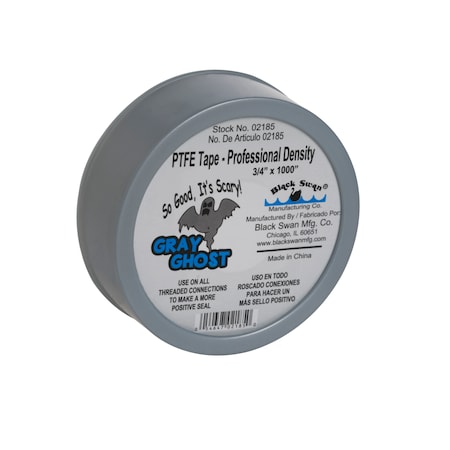 Black Swan PTFE Tape-Gray Ghost-China 3/4" X 1000" 02185