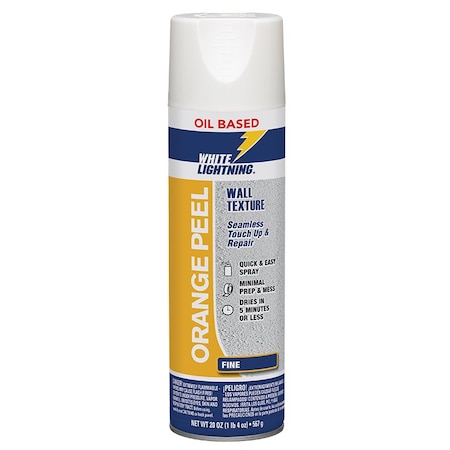 White Lightning Wall Texture, White, Flat, Oil, 20 oz W5A001500