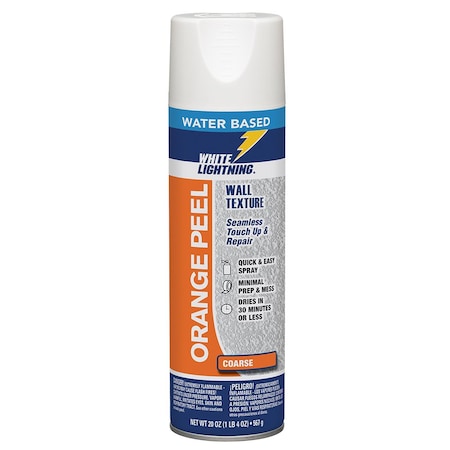 White Lightning Wall Texture, White, Flat, Water, 20 oz W5A002000