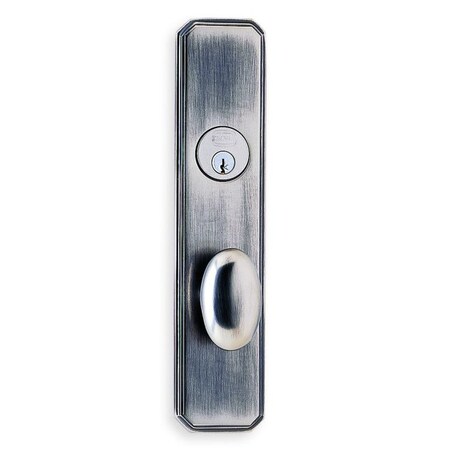 Omnia RH Double CYL 234BS Mortise Lock 860 Knob 11000 Plate Antique Nickel 11860AC00R15A