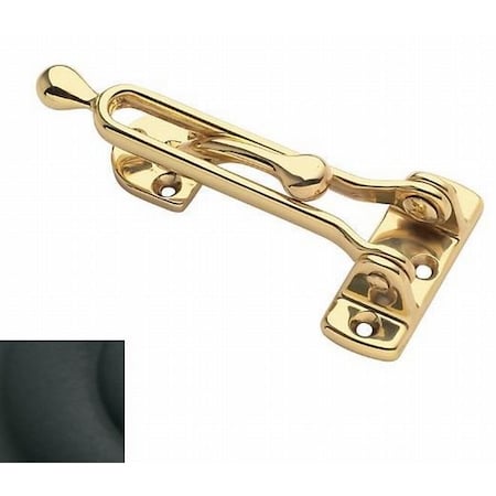 Baldwin Estate Satin Black Door Guards and Chains 0250.190