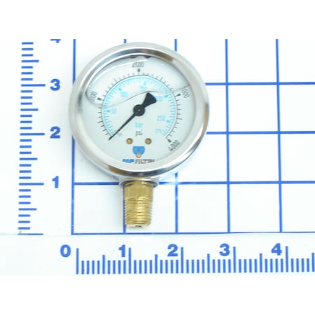 Kelley Atlantic Misc, Gauge, Liquid Filled 4000 Psi, 3 033-022