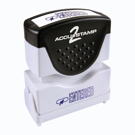 Accu-Stamp2 Message Stamp, Entered, Blue Ink 035614
