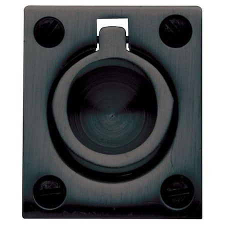 Baldwin Estate Satin Black Flush Ring Pull 0392.190