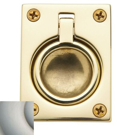 Baldwin Estate Lifetime Satin Nickel Flush Ring Pull 0394.056
