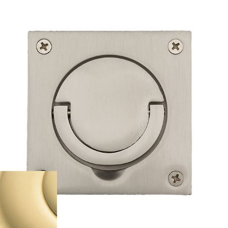 Baldwin Estate Unlacquered Brass Flush Ring Pull 0397.031.SOL