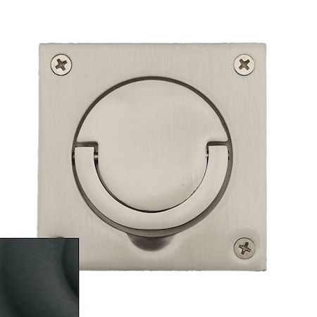 Baldwin Estate Satin Black Flush Ring Pull 0397.190