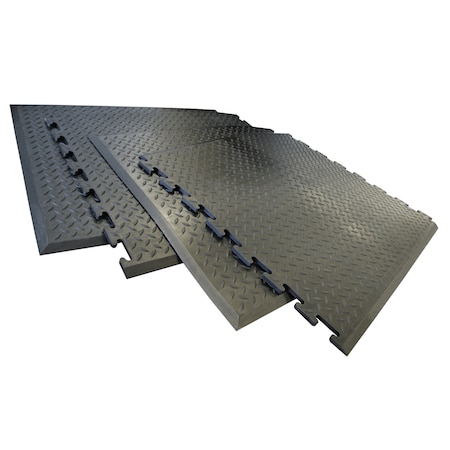 Rubber-Cal "Foot-Rest" Interlocking Anti-Fatigue Floor Mat - 1/2 in x 28 in x 31 in - Center Tile 03_146_WEB