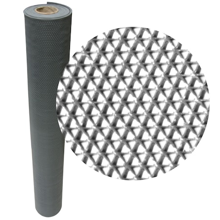 RUBBER-CAL Gray PVC S-Grip Runner 25 ft. L, 3/16" H 03-W246