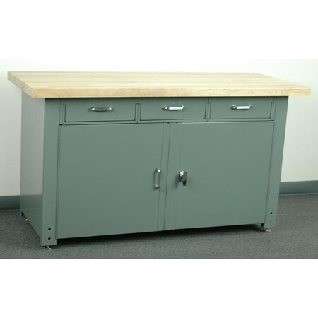 Stackbin Cabinet Workbench W/ Drawers M6030-CAB-3RBD