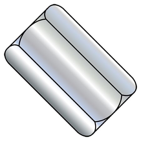 Zoro Select Coupling Nut, #10-24, Steel, Zinc Plated, 3/4 in Lg, 5/16 in Hex Wd, 1000 PK 101205NCUP