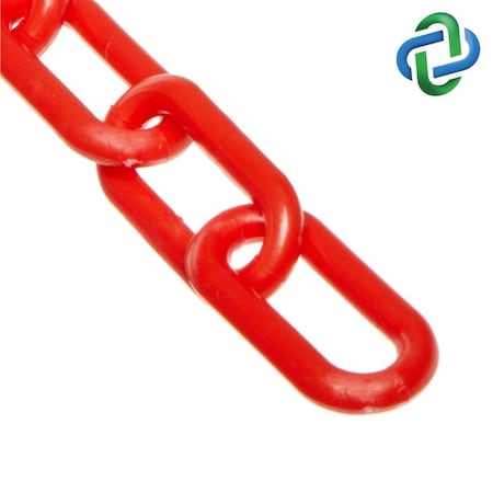 MR. CHAIN Red Plastic Chain 2"(#8, 51 mm)x25 ft. 50005-25