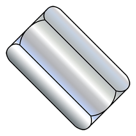 Zoro Select Coupling Nut, #8-32, 18-8 Stainless Steel, Not Graded, 5/8 in Lg, 3/8 in Hex Wd, 125 PK 081006NCUP18