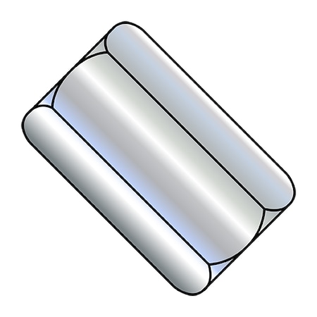 Zoro Select Coupling Nut, 1/4"-28, Steel, Zinc Plated, 7/8 in Lg, 3/8 in Hex Wd, 600 PK 151406NCUP
