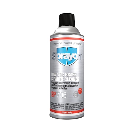 Sprayon LOW VOC Brake Parts Cleaner, 20 oz. Ae S20706000