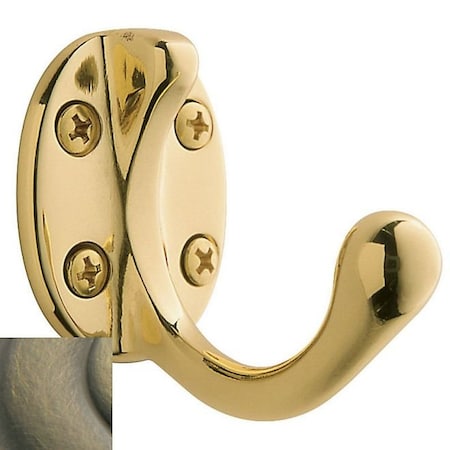 Baldwin Estate Antique Brass Coat Hooks, Weight: 1 lb. 0782.050