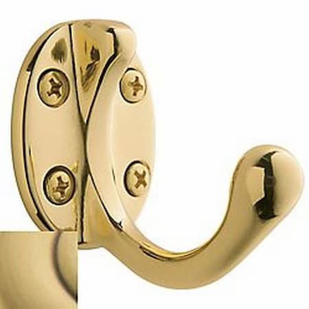 Baldwin Estate Satin Brass with Brown Coat Hooks, Weight: 1 lb. 0782.060