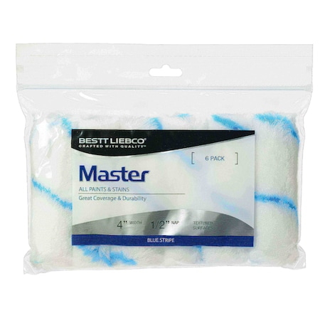 Bestt Liebco 4" Mini Paint Roller Cover, 1/2" Nap, Woven Polyester 559444600
