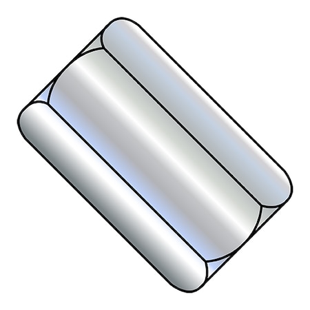 Zoro Select Coupling Nut, 5/16"-18, Steel, Zinc Plated, 7/8 in Lg, 7/16 in Hex Wd, 200 PK 311407NCUP