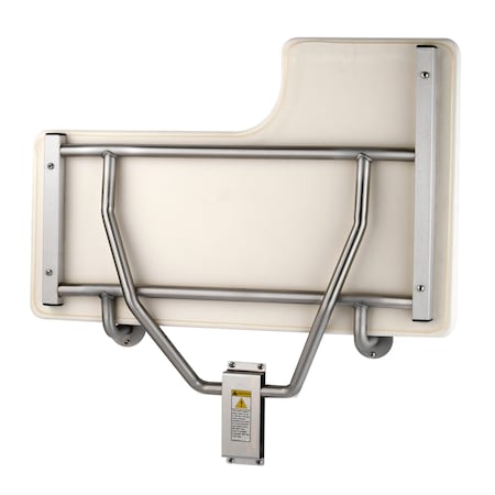 Bobrick 32-7/8" L, Left Hand Seat, Folding Shower Seat, Satin 518
