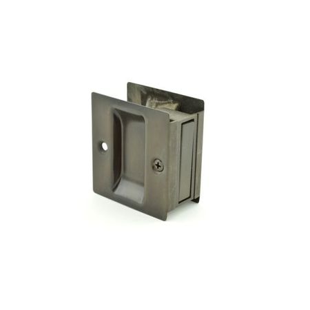 TRIMCO Passage Pocket Door Lock Square Cutout Dark Bronze Powder Coat 1064.613