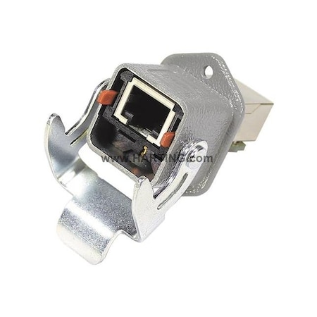 Harting Han 3A RJ45 Panel Feed-Through, Poles 8 09452151100