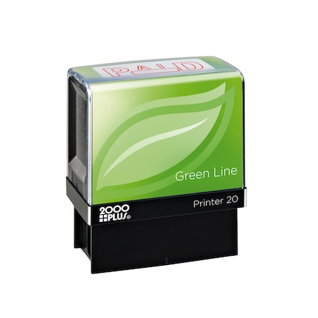 2000 Plus Message Stamp, Recycled, Paid, Red Ink 098370