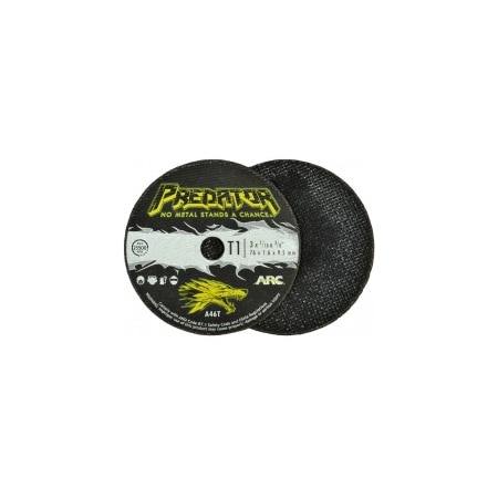 Arc Abrasives Abrasive Cut-Off Wheel, Type 1, 3 in Dia, 1/16 in Thick, 3/8 in Arbor Hole Size, Aluminum Oxide 903163803W