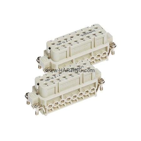 Harting Rectangular Connector Insert, 16 A 09200162813