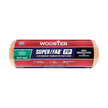 Wooster 9" Paint Roller Cover, 3/4" Nap, Knit Fabric RR925-9