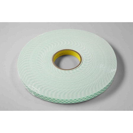 3M Double-Sided Foam Tape, 3/4 in W, 5 yd L, 1/16 in, Polyurethane Foam, Double-Sided, 12 PK 4026