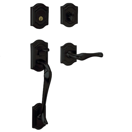Baldwin Entry Handlesets Satin Black 85327.190.LENT
