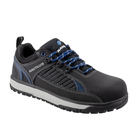 Nautilus Safety Footwear Men Aluminum Toe Size 10 URBAN AT, MENS PR, Black, Blue, 10, Medium N1461-10M