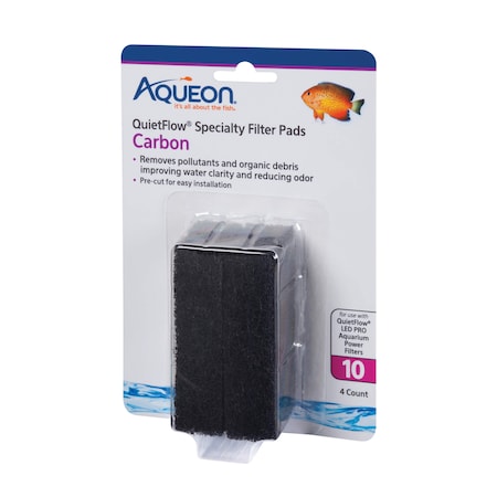 Aqueon Replacment Carbon Filter Pads Size 10 4Pcs 100106281