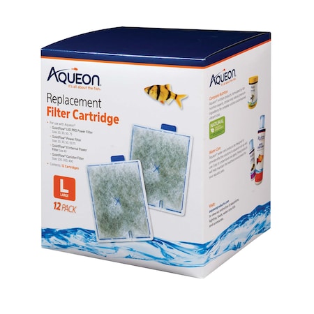 Aqueon Replacment Filter Cartridges 12Pcs Large 5. 100106419