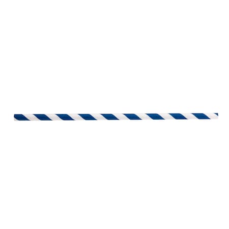 Tablecraft Straws, 7.75", 6mm, Blue Striped, Pap, PK500 100121
