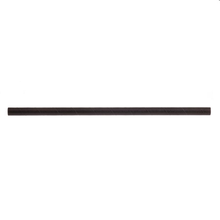 Tablecraft Straws, 7.75", 6mm, Solid Black, Pape, PK500 100133