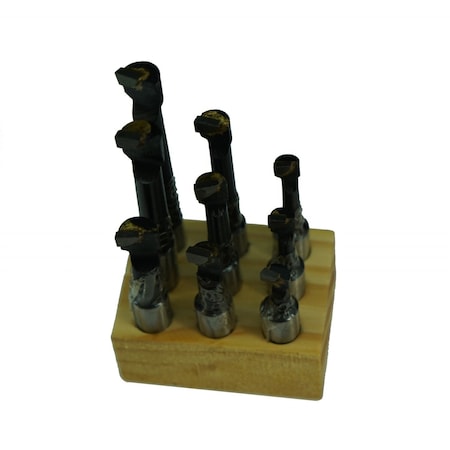 Hhip 1/2" C-6 9 Piece Boring Bar Set 1001-0002