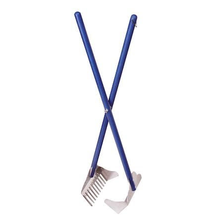 Four Paws Sanitary Pooper Scooper Rake Scoop Blue 100203159