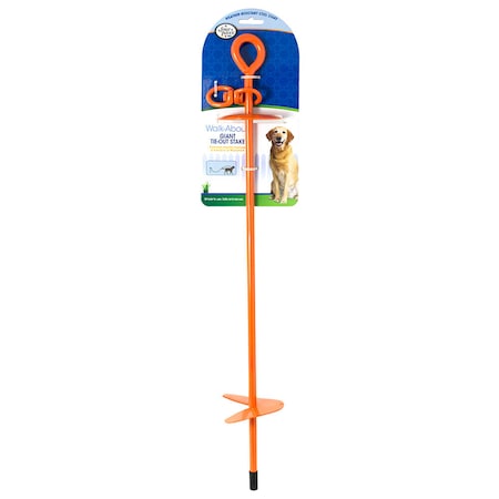 Four Paws Giant Tie-Out Stake Orange 5.90"x4"x29 100203929