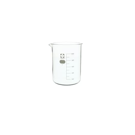 Vee Gee Sibata Glass Beaker, 1000mL, PK6 10020-1000A