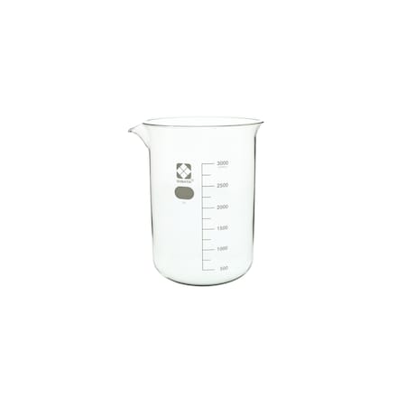 Vee Gee Sibata Glass Beaker, 3000mL 10020-3000